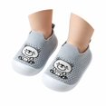 thumbnail image 3 of Toddler Shoes for Unisex Closed Toe Knit Mesh Cartoon Jacquard On Shoes Anti Soft Sole Toddler Sneaker for Baby First Walkers Summer Grey Size 11, 3 of 5