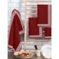 thumbnail image 2 of Red Geometric Hand Towels Set, Waffle Weave Kitchen Towels 3 Pieces, Country Farm Traditional Chinese Tile Microfiber Hair Face Bath Tea Towel Absorbent Quick Drying Cleaning Dish Cloths, 15.7"x23.6", 2 of 7