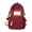 Red, variant on Korean Style Student Backpack Large Capacity School Bookbag Polyester Black 1 Count