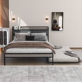 thumbnail image 2 of Quest Queen Size Metal Platform Bed Frame with Trundle - Black, 2 of 15