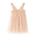 thumbnail image 1 of MIASHUI Robe à Bretelles Sans Manches pour Tout-Petites Filles pour Fête Dansante et Beige, 5-6 Ans, 1 of 4