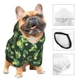 thumbnail image 3 of Goofa Broccoli 3 Pattern Small Dog Sweater Hoodies Pet Grey Hooded Soft Fleece Sweatshirts with Pocket Fall Winter Puppy Cat Sweaters Warm Clothes-X-Small, 3 of 8