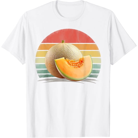T-SHIRTCantaloupe Melon Retro Style Distressed Vintage Cantaloupe T-Shirt mens t shirtοΌwhiteοΌwomenοΌfunnyοΌmisfitsοΌmenοΌjourney