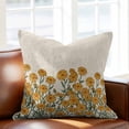 thumbnail image 2 of Summer Flowers Throw Pillow Cover Yellow Chrysanthemum Watercolor Linen Texture Cotton Linen Cushion Cover Throw Pillow Case with Invisible Zipper for Couch Sofa Bed Chair Car 26x26 Inch, 2 of 14