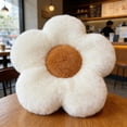 thumbnail image 2 of HOMRELEXA Cute Flower Floor Pillow - Soft Plush Seating Cushion for Bedroom & Living Room, White, 2 of 6