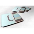 thumbnail image 1 of "Treasures CJ1003-UFC Monogram-Blue Stripes Posavasos de espuma (juego de 4), letra inicial U, 3.5"" H x 3.5"" W, multicolor" Caroline's Treasures CJ1003-UFC, 1 of 1
