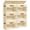 Beige, variant on Large Storage Bins with Lids - 3 Pack Foldable Decorative Cube Organizers with Clear Windows & Handles, Storage Containers for Clothes, Blankets, Sweaters, Sheets, Grey