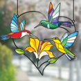 thumbnail image 4 of WIFKLSIIPG Colorful Hummingbird Metal Pendant Background Wall Decoration Metal Hanging Hummingbird Pendant Indoor and Outdoor, 4 of 6