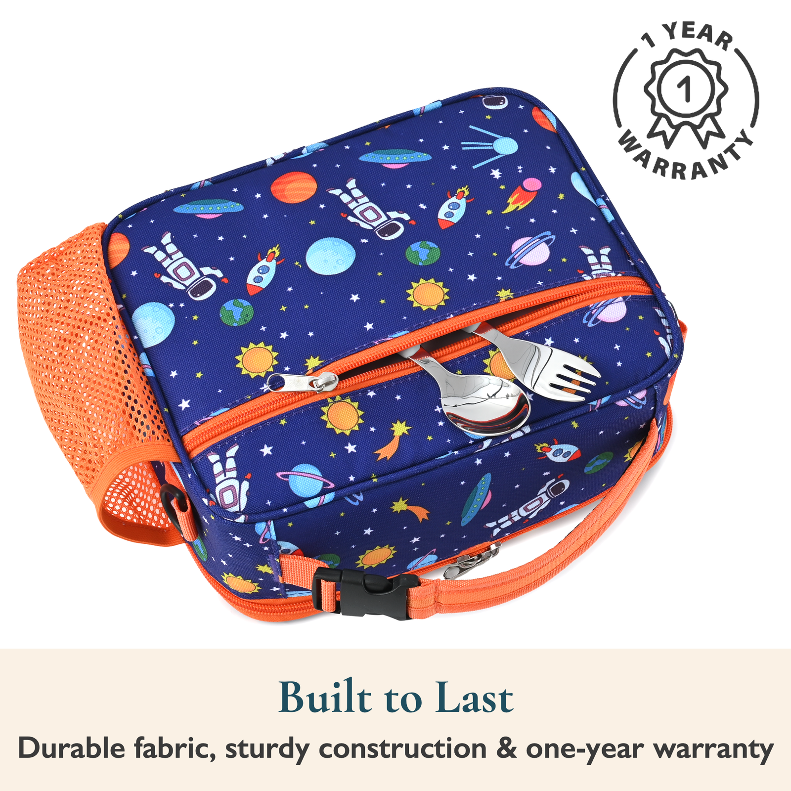 ComfiTime Insulated Lunch Bag for Kids, Blue Space photo 8