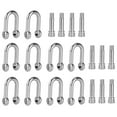 thumbnail image 1 of D  Shackle Lock, Zinc Alloy 10pcs Universal Lightweight U Shape Shackle  for Paracord Bracelet Round Head, 1 of 8
