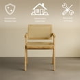 thumbnail image 3 of Ilios Innova | Set de 2 Sillas Jean de madera y ratán sintético color natural con respaldo y asiento trenzado, para comedor, sala u oficina., 3 of 9