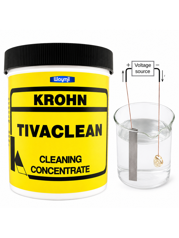 KROHN TIVACLEAN Electro Cleaning Concentrate 1 lb Remove Grease Jewelry Plating