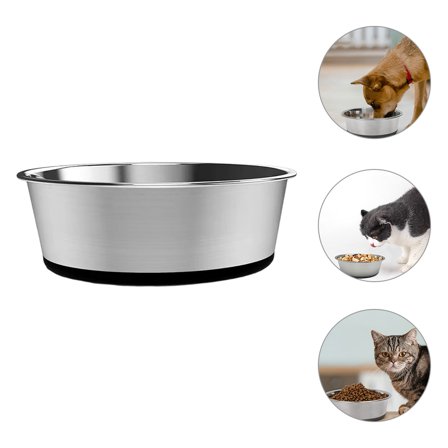 BESTYASH Stainless Steel Cat Bowl with Nonslip Base, Stable Design for Food and Water, Pet Feeding Dish