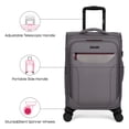 thumbnail image 3 of New York Xpress 2-Piece Softside Expandable Spinner Luggage Set, 22" Carry-on and 28" Checked with TSA Lock, Grey - WD8817, 3 of 9