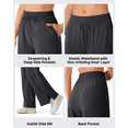 thumbnail image 6 of G4Free Chillwhisp Lightweight Drawstring Wide Leg Pants for Women Side Slit Flowy Palazzo Pants Summer Casual, 6 of 8