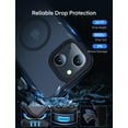 thumbnail image 4 of Magnetic Case for iPhone 14 Plus Case,[MIL-Grade Drop Tested & Compatible with MagSafe] Translucent Matte Back with Aluminum Alloy Keys,Shockproof Phone 14 Plus Case 6.7 Inch, Black, 4 of 6