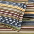 thumbnail image 3 of Chezmoi Collection Avery Striped Cotton Quilt Set Daybed Size, 5-Piece Soft Pre-Washed 100% Cotton Quilt, Multi-Color Green, 3 of 9
