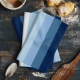 thumbnail image 6 of Blue Ombre Kitchen Towels Set of 4, Water Absorbent Dish Towel, Modern Abstract Art Farmhouse Striped Decorative Hand Towels - Quick Drying Cloth for Cooking Baking, 18x28 Inch, 6 of 8