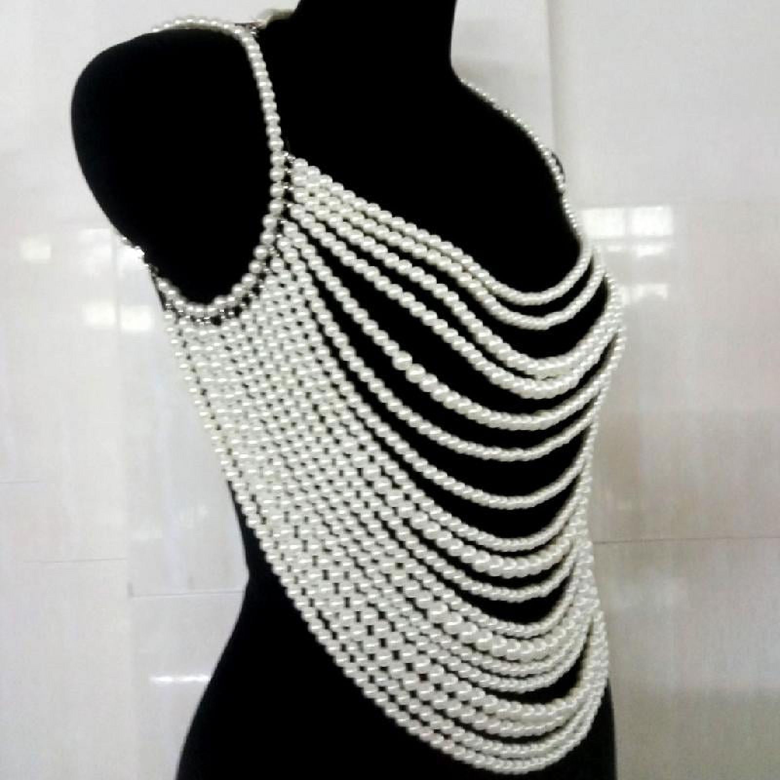 mi様　Pearl Chain Harness Pearl Body Chain Harness - Etsy
