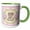 Green/White, variant on 3drose, Pastel Mod Damask Monogram Initial Z, 11oz Two-tone Yellow Mug