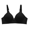 thumbnail image 2 of Fsqjgq Sports Bras for Women Plus Size Middle And Elderly Comfort Thin Underwear Adjustable Lightly Lined Padded Seamless Wireless Push Up Bras Black 36, 2 of 4
