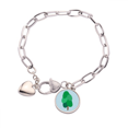 thumbnail image 1 of Green Tree Cartoon Gradient Heart Chain Bracelet Jewelry Charm Fashion, 1 of 3