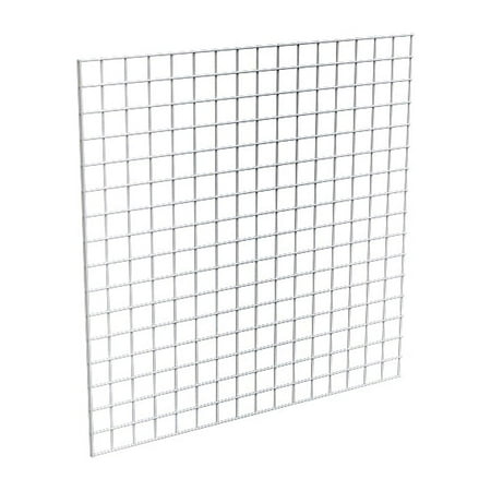 Econoco Chrome Grid Panel for Retail Display or Home Storage, 4’ x 4’ - 3 Grid Panels Per Carton