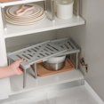 thumbnail image 3 of Estante de almacenamiento retráctil para cocina, estante para almacenar botellas de condimentos, estante para condimentos de acero inoxidable de doble capa, estante para condimentos de mesa, 3 of 5