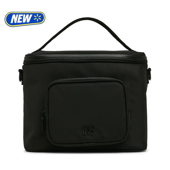 Madden NYC Women's Front Pocket Lunchbox, Black, Made for Portable Food Storage for Workday Meals and Travel