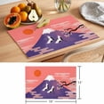 thumbnail image 6 of Japanese Placemats Set of 4 Nature Mountain Sun Blossoms Cherry Scenery Place Mats Indoor Wipeable Table Mats Washable Cloth Dining Table Placemats for Kitchen Holiday Party Home Decor 13x19 Inch, 6 of 9