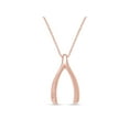thumbnail image 3 of AFFY Wishbone Pendant Necklace in 14K Rose Gold Over Sterling Silver, 3 of 5