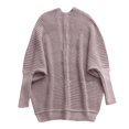 thumbnail image 5 of felwors Women's 2025 Fashion Casual Oversized Open Front Batwing Long Sleeve Knit Cardigans Sweaters Outerwear Coats Purple, M, 5 of 5