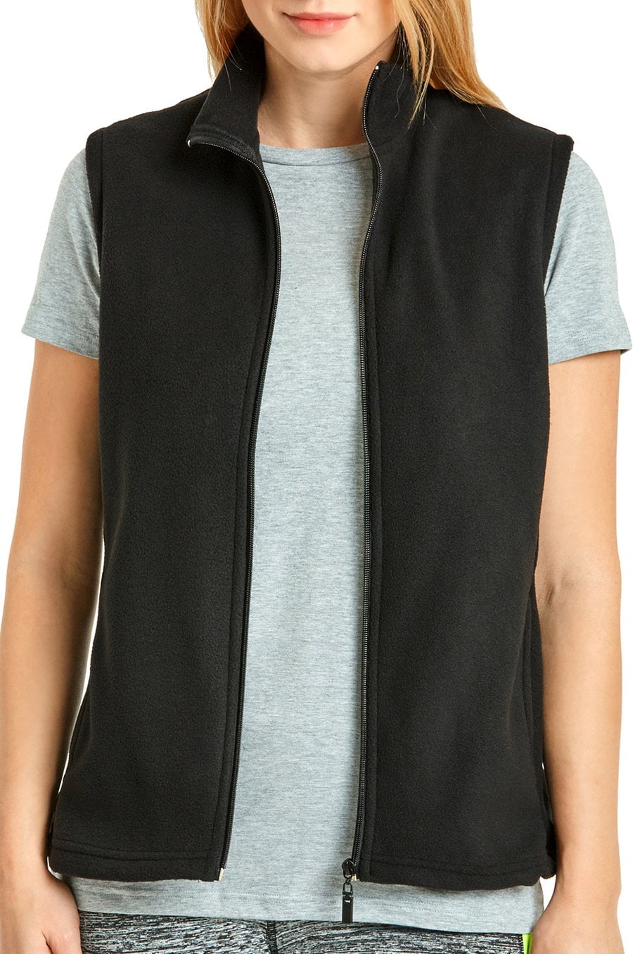 Polar Fleece Vest Jacket (Black 