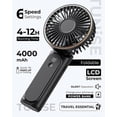 thumbnail image 2 of Portable Handheld Fan, 4000mAh, 180 Adjustable, 6 Speed Wind, Display Electricity in Real Time, USB Rechargeable Foldable Personal Fan, 2 of 5