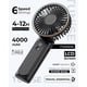 thumbnail image 2 of Portable Handheld Fan, 4000mAh, 180 Adjustable, 6 Speed Wind, Display Electricity in Real Time, USB Rechargeable Foldable Personal Fan, 2 of 5