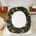 thumbnail image 7 of Castle Fairy Teens Flying Butterfly 4-Piece King Bed Sheets, Sparkling Sequin, Black Golden, Super Cozy Room Decor, 7 of 7