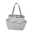 thumbnail image 2 of Bolsa de ducha de malla, organizador de playa con asas, portátil, organizador de artículos de tocador para playa, verano, natación, baño, camping Gris, 2 of 8