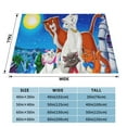thumbnail image 4 of The Aristocats Fleece Blanket Super Soft Cozy Warm Flannel Fleece Throw Blanket For Couch Bed Sofa Throw 40"X30", 4 of 8