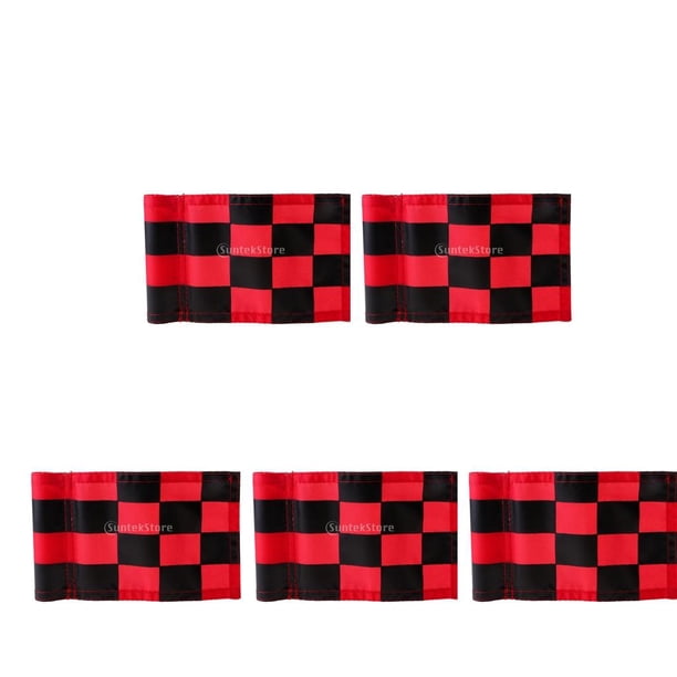 Bandera de objetivo para golf de 5 piezas, símbolo de entrenamiento de para práctica de jardín Negro-rojo Sharpla Golf 5pc Poniendo Bandera Verde