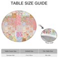 thumbnail image 6 of Pioneer Flower Floral Print Pattern Round Fitted Tablecloth with Elastic Edge,Dining Table Cover Waterproof,Outdoor Round Tablecloth for Camping,Dining,Indoor and Outdoor, 6 of 7