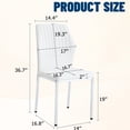 thumbnail image 2 of 6 White Pu Chair : Silver Metal Legs, Comfortable Back With Vertical Stripe Design Luxury Poolside Of 6: Pu, Elegant For Swimming Area, 2 of 7