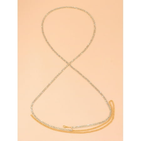 MATROOY Sexy Multilayer Lingerie Chain for Women Ladies Chest Bra Body Jewelry-gold