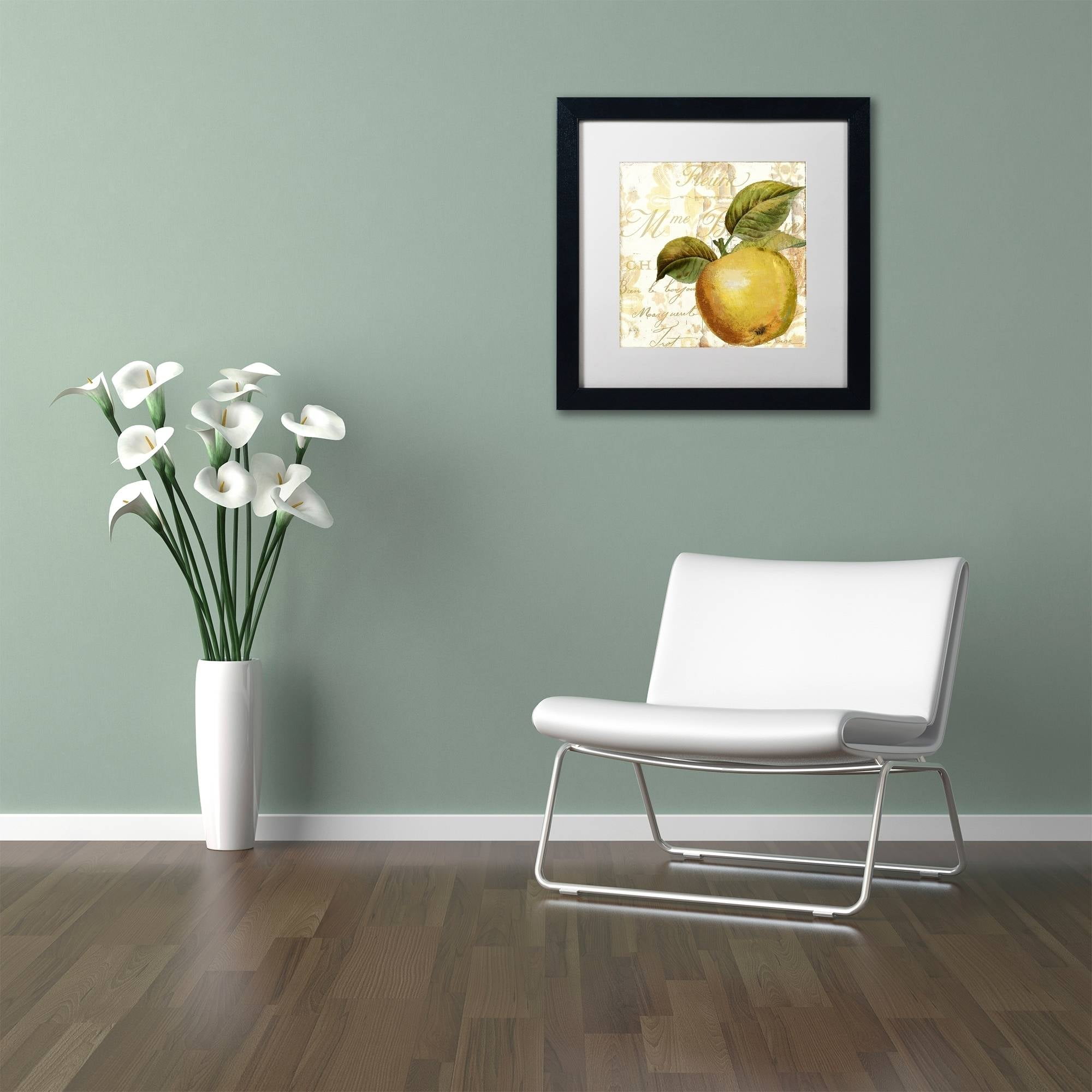 Trademark Fine Art "Cafe d?Or I" Canvas Art by Color Bakery White Matte, Black Frame