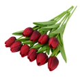 thumbnail image 3 of 10 piezas de tulipán artificial de tacto real, ramo de flores artificiales de PE para decoración de bodas, flores para decoración del hogar y el jardín, 3 of 5