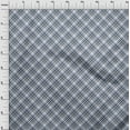 thumbnail image 4 of oneOone Cotton Silk Grayish Blue Fabric Plaid Sewing Material Print Fabric By The Yard 42 Inch Wide, 4 of 4