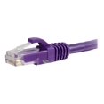 thumbnail image 1 of C2G Câble Ethernet de Réseau Cat6a Sans Accroc Non Blindé (UTP) de 8 Pi - Câble de Patch - RJ-45 (m) vers RJ-45 (m) - 8 Pi - UTP - CAT 6a - Moulé, Sans Accroc, Échoué - Violet, 1 of 3