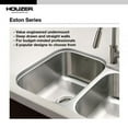 thumbnail image 5 of Houzer Eston 32 in Stainless Steel Undermount Single Bowl Kitchen Sink - STL-3600-1, 5 of 8