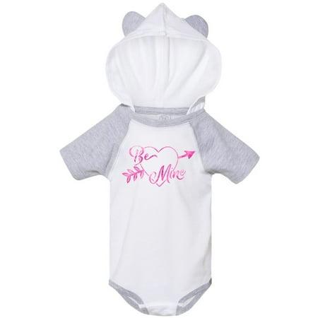 

Inktastic Be Mine Valentine s Day Arrow and Heart in Pink Gift Baby Boy or Baby Girl Bodysuit