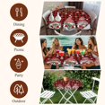 thumbnail image 7 of Red Plaid Gnomes Christmas Round Tablecloth, Fitted Table Cover with Elastic for 36"-44" Round Tables, Xmas Balls Tree Snowflake Table Cloth Outdoor Indoor Dinning Party Waterproof Tablecloths, 7 of 7