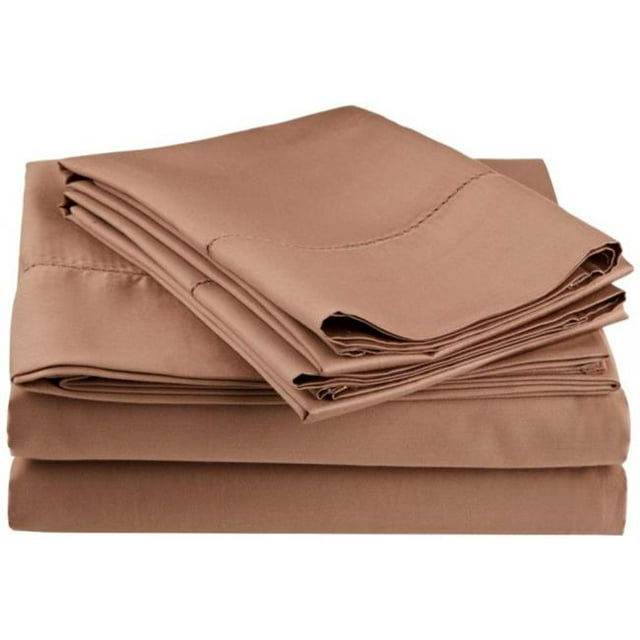 Ensemble de Nappes de Mailles Très Grand-Taupe en Coton Riche de 600 Fils
